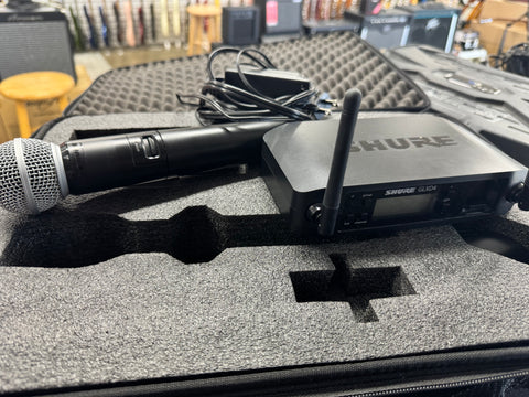 Shure GLXD24+/SM58 Hand Held Wireless Microphone - Z3 Band - Black - Used