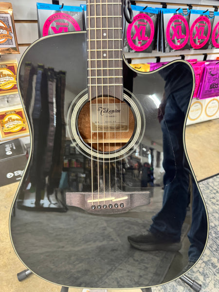 Takamine GD30CE BLK G30 Series Dreadnought Cutaway Acoustic/Electric Guitar - Gloss Black