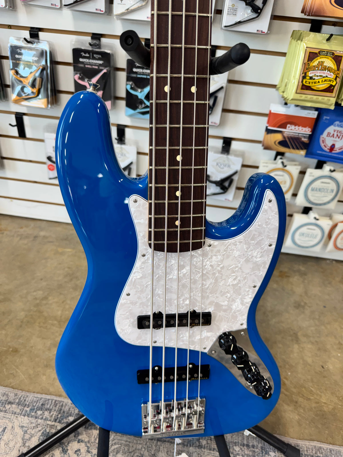 Fender Player II Modified Active Jazz Bass V with Rosewood Fretboard - Electric Blue