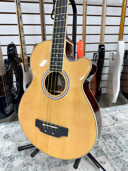 Oscar Schmidt OB100-N Acoustic/Electric Bass - Natural