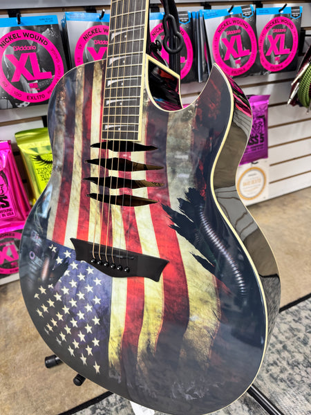 Dean MAKO-GLORY Dave Mustaine Dreadnought with Electronics - American Flag