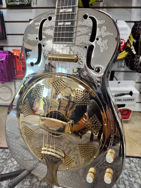Dean RESCG Folk Series Thin Body Resonator with Electronics - Chrome/Gold