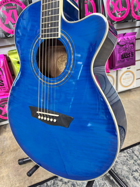 Washburn Festival EA15 - Flame Transparent Blue