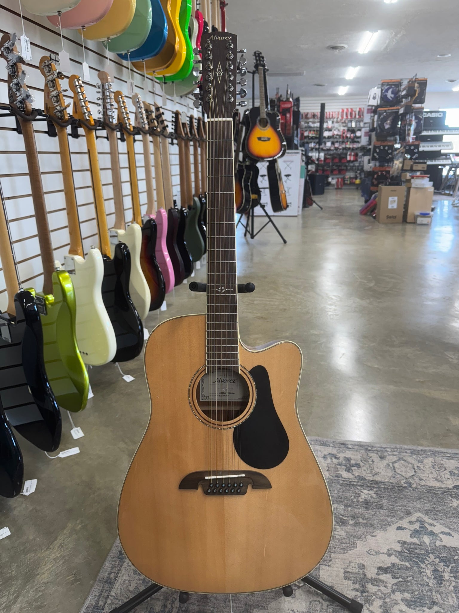 Alvarez AD60ce 12 Artist Series 12 String Acoustic Guitar with Built in Electronics - Natural - Used
