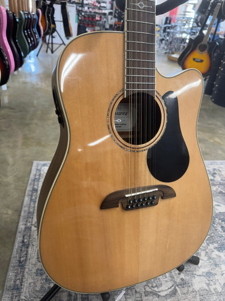 Alvarez AD60ce 12 Artist Series 12 String Acoustic Guitar with Built in Electronics - Natural - Used