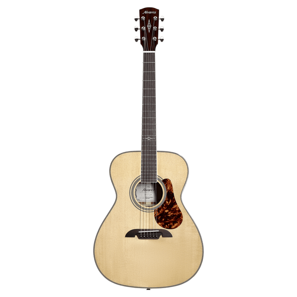 Alvarez MF60e Herringbone Masterworks Series Acoustic-Electric Folk Acoustic Electric Guitar - Natural