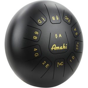 Amahi KLG12-BK 12″ Steel Tongue Drum - Black