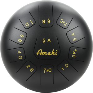 Amahi KLG12-BK 12″ Steel Tongue Drum - Black