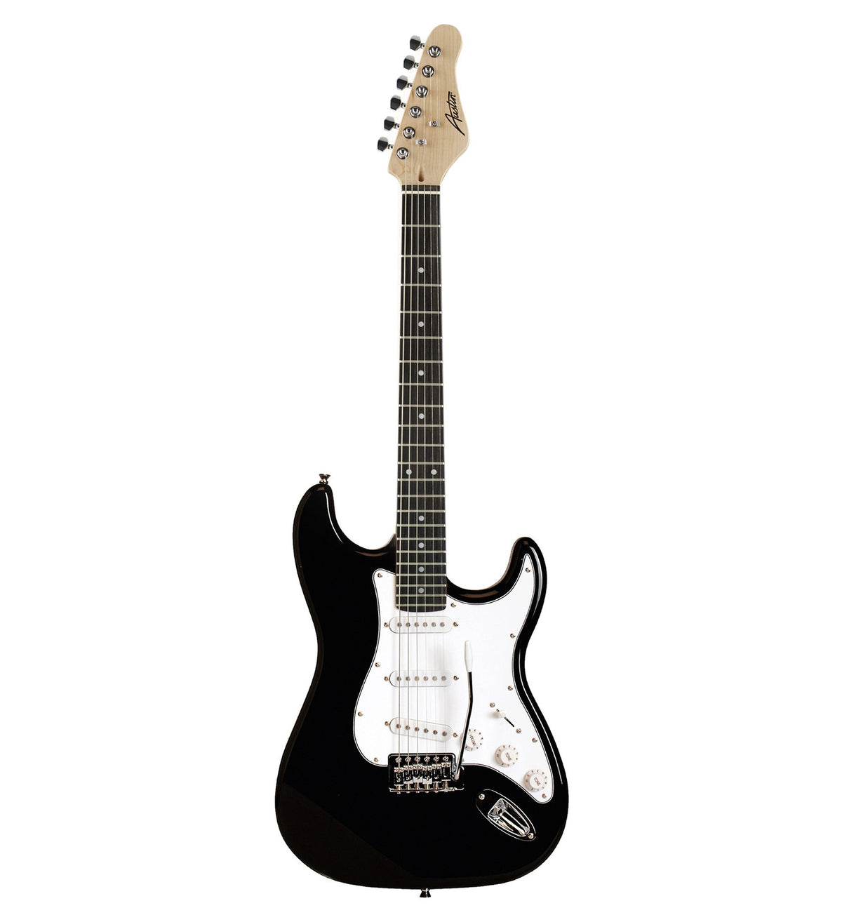 Austin AST100BK Double Cutaway Electric Guitar - Black