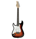 Austin AST100LSB Left Handed Double Cutaway Electric Guitar - Sunburst
