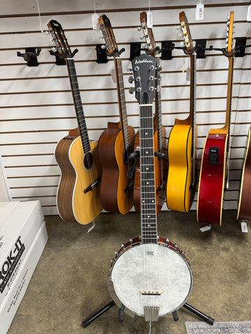 Washburn B6 Americana Series Open-Back 6-String Banjo - Natural Mahogany