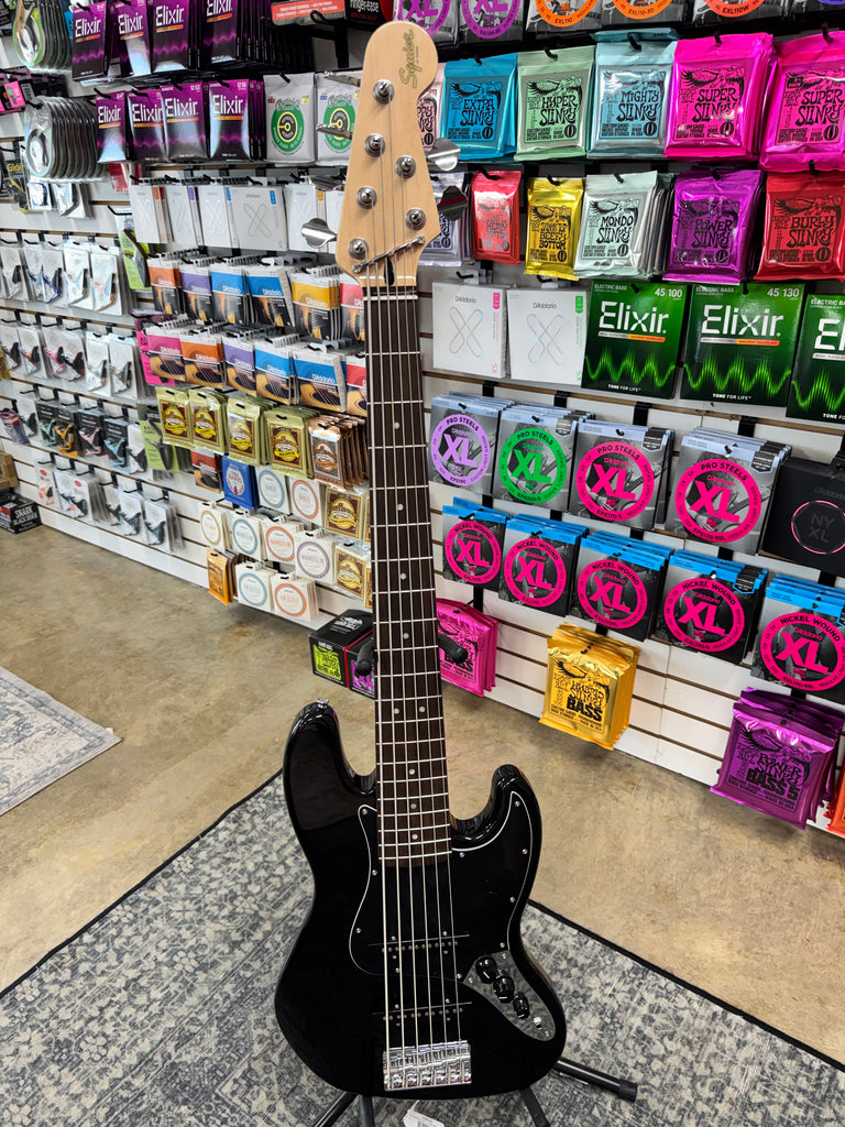 Squier Affinity Jazz Bass VI - Metallic Black | Pop's Music