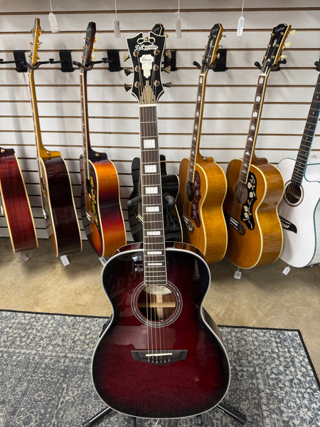 D'Angelico Premier Tammany with Electronics - Trans Black Cherry Burst - B Stock