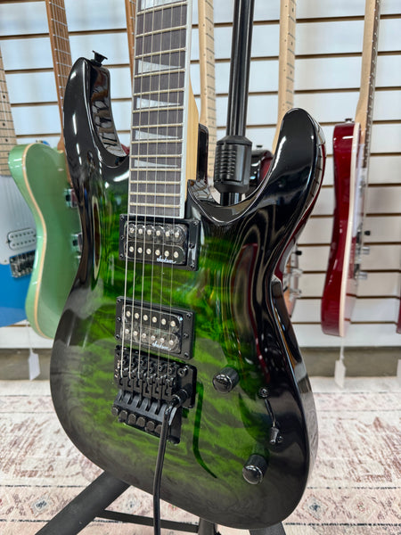 Jackson JS Series JS32Q DKA Dinky Archtop with Amaranth Fretboard - Transparent Green