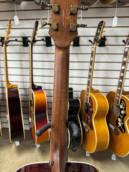 D'Angelico Premier Lexington Dreadnought - Trans Black Cherry Burst - B Stock