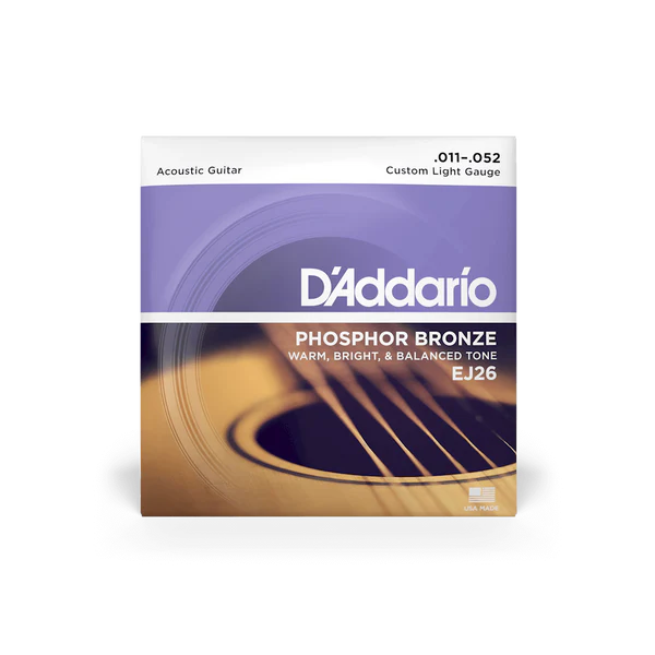 D'Addario EJ26 Phosphor Bronze Acoustic Guitar Strings, Custom Light Gauge Standard
