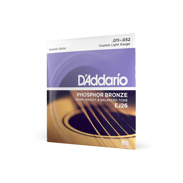 D'Addario EJ26 Phosphor Bronze Acoustic Guitar Strings, Custom Light Gauge Standard