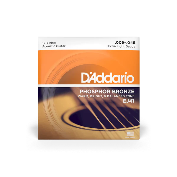 D'Addario EJ41 09-45 Extra Light 12-String Acoustic Guitar Strings