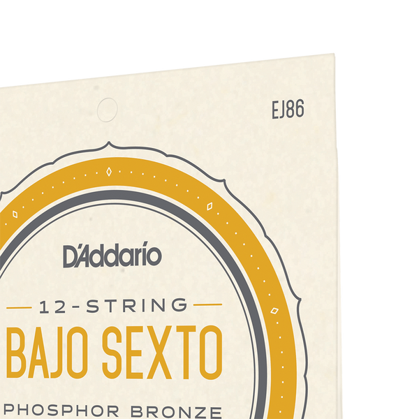 D'Addario EJ86 Bajo Sexto Strings - 12 String Set - Phosphor Bronze