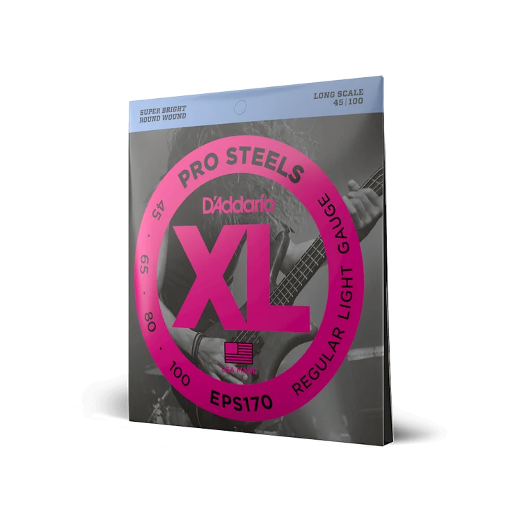 D'Addario EPS170 ProSteels bass strings, light 45-100, long scale