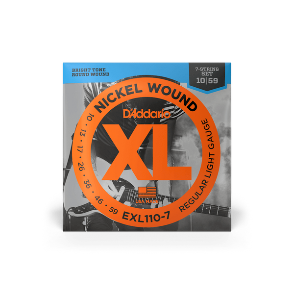 D'Addario EXL110-7 Nickel Wound 7-String Electric Guitar Strings Regular Light Gauge
