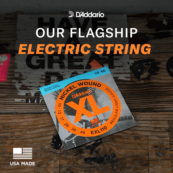 D’Addario EXL110 Regular Light Nickel Wound Electric Guitar Strings 10-46