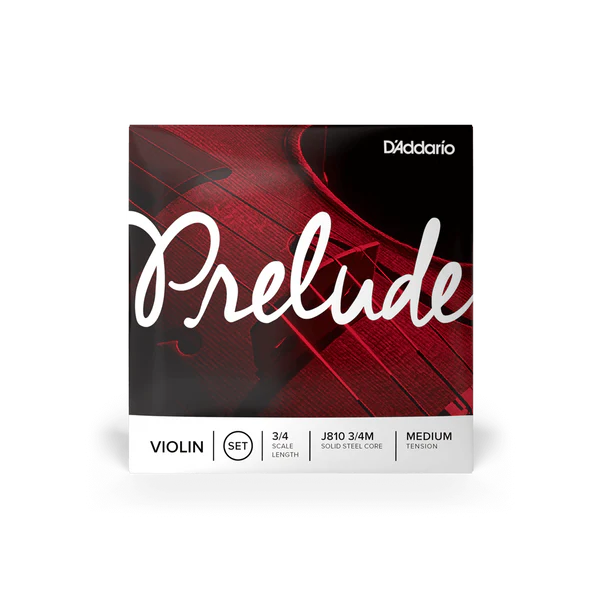 D'Addario J810-34M Prelude 3/4-Scale Violin Strings - Medium