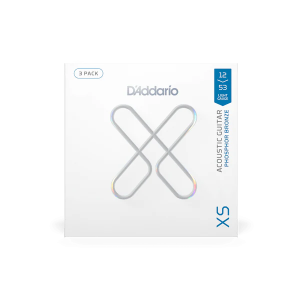 D'Addario XSAPB1253-3PK Regular Light Coated Acoustic Guitar Strings - 3-Pack