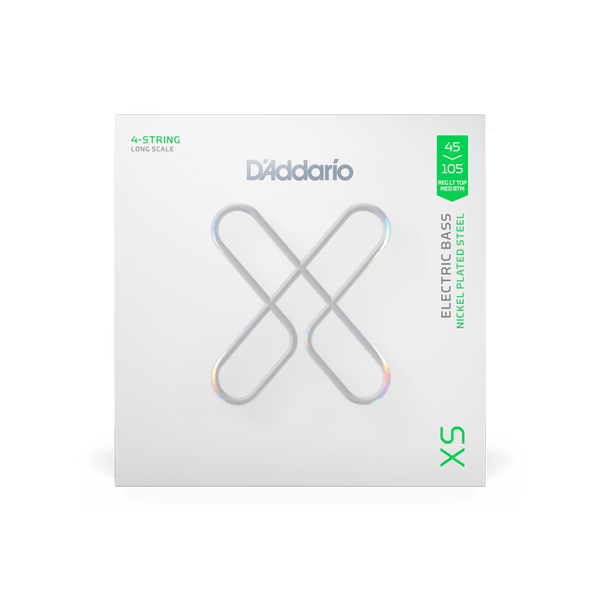 D'Addario XSB45105 45-105 Light Top Medium Bottom Long Scale Coated Bass Strings