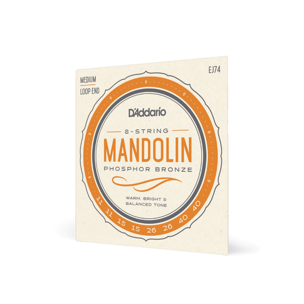 D'Addario EJ74 Mandolin String Set 11-40 Medium, Phosphor Bronze