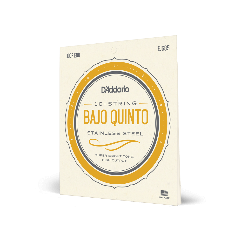 D'Addario EJS85 Bajo Quinto Stainless Steel Guitar Strings - 10 String Set