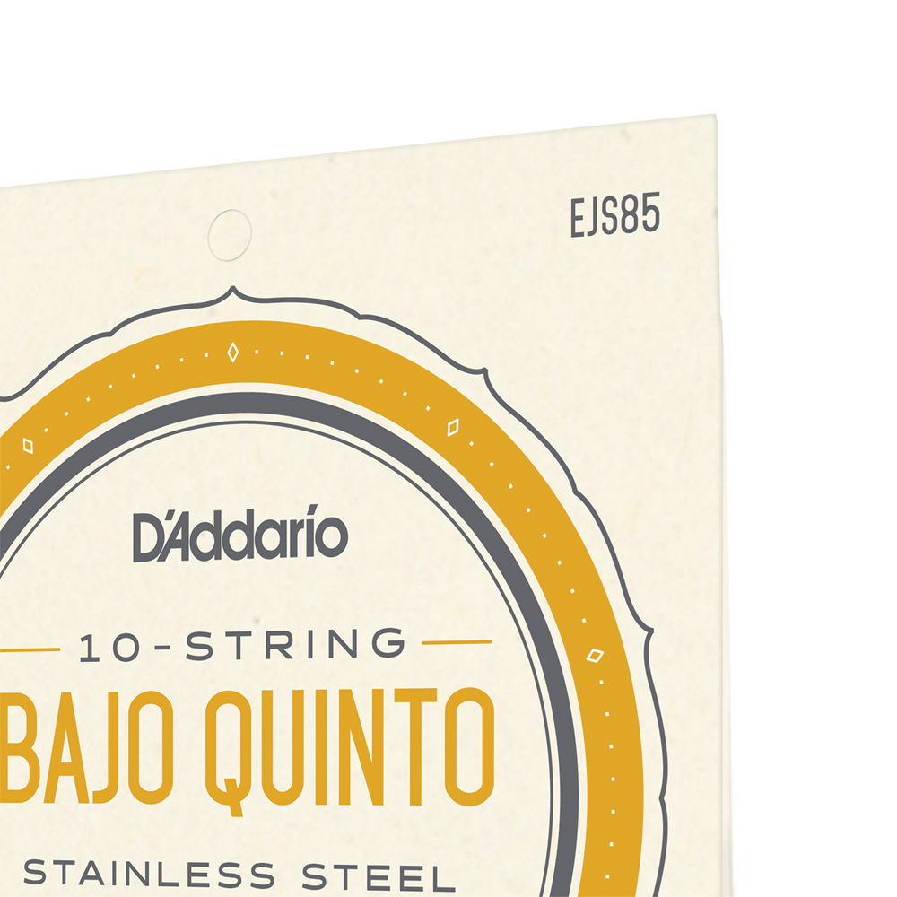 D'Addario EJS85 Bajo Quinto Stainless Steel Guitar Strings - 10 String Set