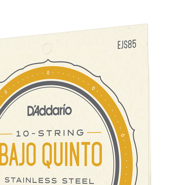 D'Addario EJS85 Bajo Quinto Stainless Steel Guitar Strings - 10 String Set