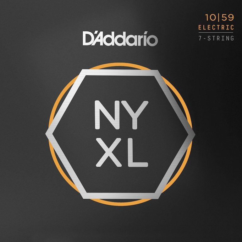 D'Addario NYXL1059 Nickel Wound 7-String Electric Guitar Strings, Regular Light, 10-59