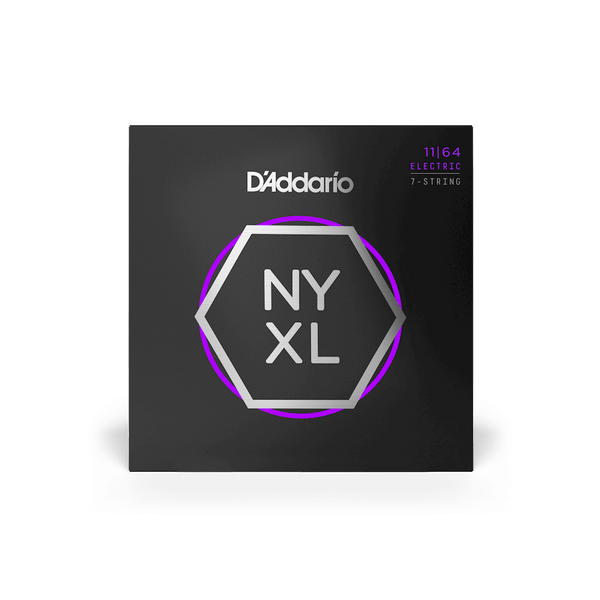 D'Addario NYXL1164 11-64 Medium 7-String Electric Guitar Strings