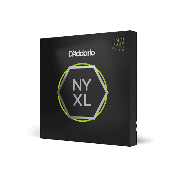 D'Addario NYXL45125 Light Top/Medium Bottom Long Scale 5-String Bass Strings