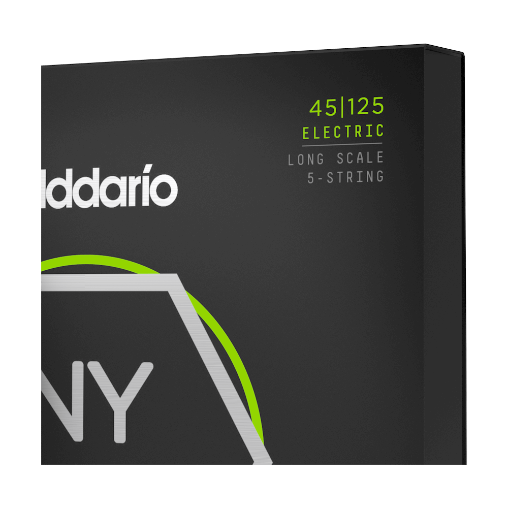 D'Addario NYXL45125 Light Top/Medium Bottom Long Scale 5-String Bass Strings