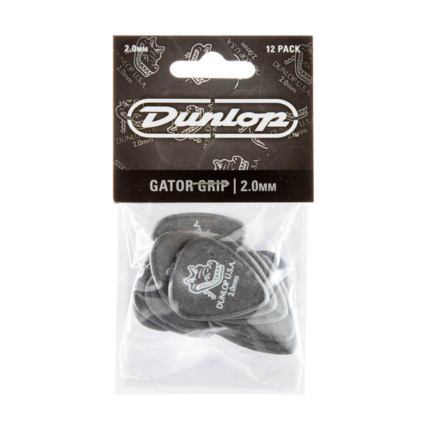 Dunlop 417P20 Gator Grip 2.0mm Guitar Picks 12 Pack