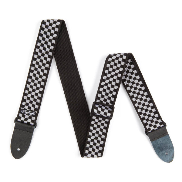 Dunlop D38-31BK CLASSIC BLACK/WHITE CHECK STRAP