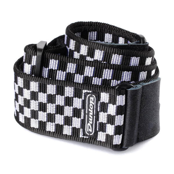 Dunlop D38-31BK CLASSIC BLACK/WHITE CHECK STRAP