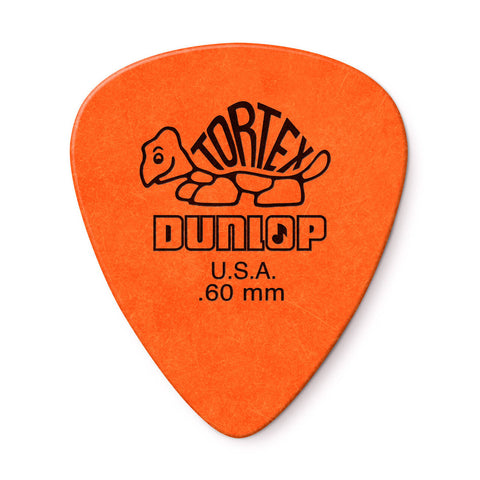Dunlop .60mm Tortex 12 Pick Pack Orange