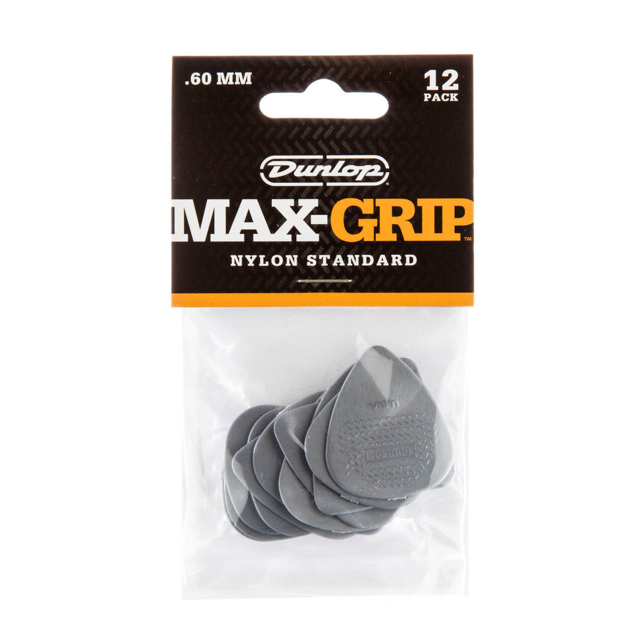 Dunlop .60mm Max-Grip Nylon 12 Pick Pack