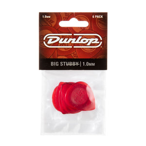 Dunlop Big Stubby 1.0mm 4 Pick Pack Red