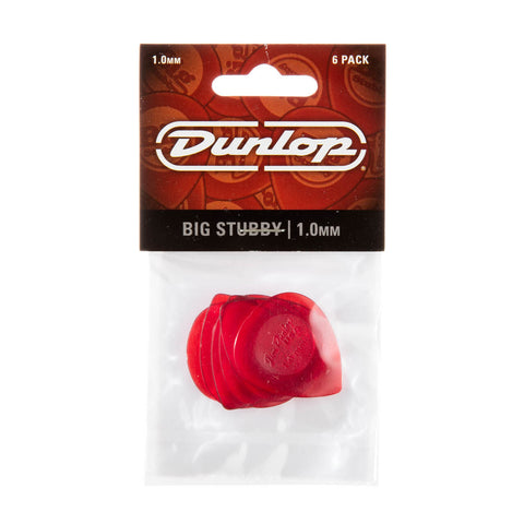 Dunlop Big Stubby 1.0mm 4 Pick Pack Red
