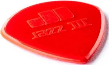 Dunlop 47P3N Jazz III Pointed Nylon Max Grip 6 Pick Pack Red