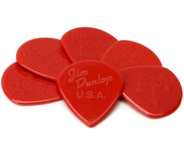 Dunlop 47P3N Jazz III Pointed Nylon Max Grip 6 Pick Pack Red