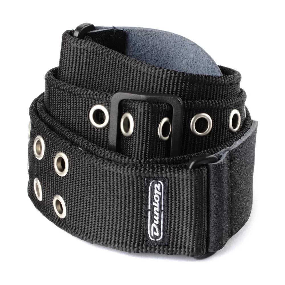 Dunlop D3819BK Black Classic Grommet Woven Strap