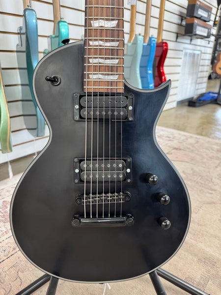ESP LTD EC-257 7 String Electric Guitar - Black Satin