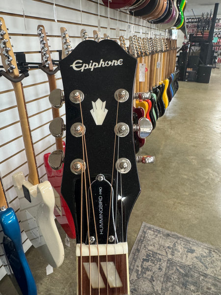 Epiphone Hummingbird Pro Acoustic-Electric Guitar - Faded Cherry - Used