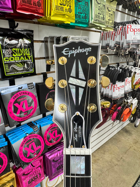 Epiphone Inspired by Gibson Custom Les Paul Custom Quilt Electric Guitar - Cobra Burst 